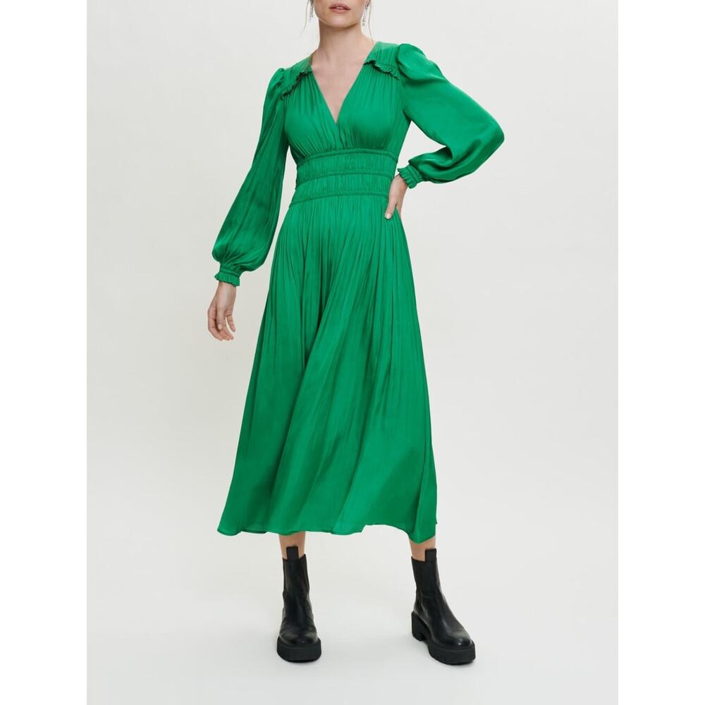 MAJE Long pleated effect dress💜